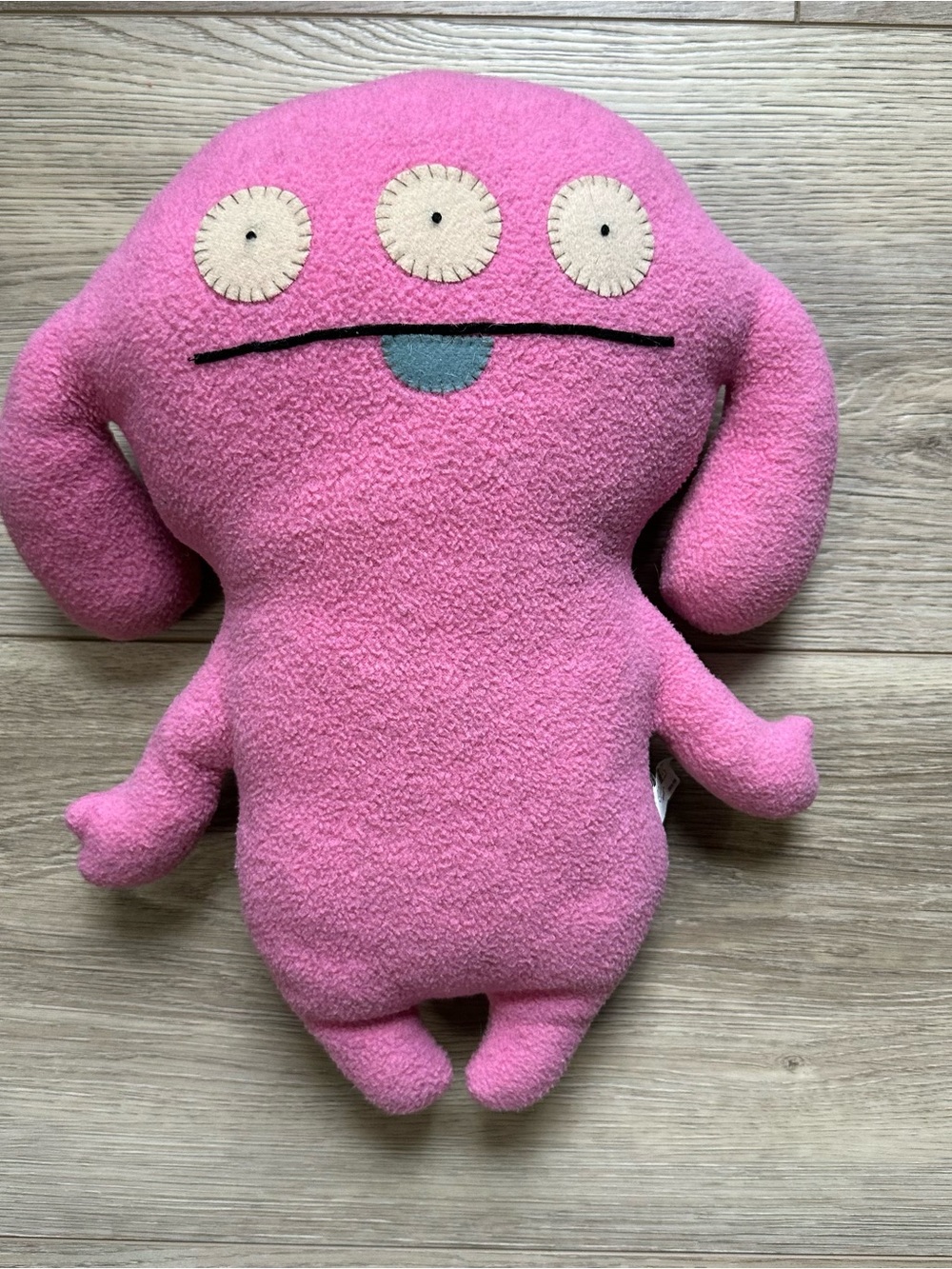 Uglydoll Peaco Plush Pink Three-Eyed Monster